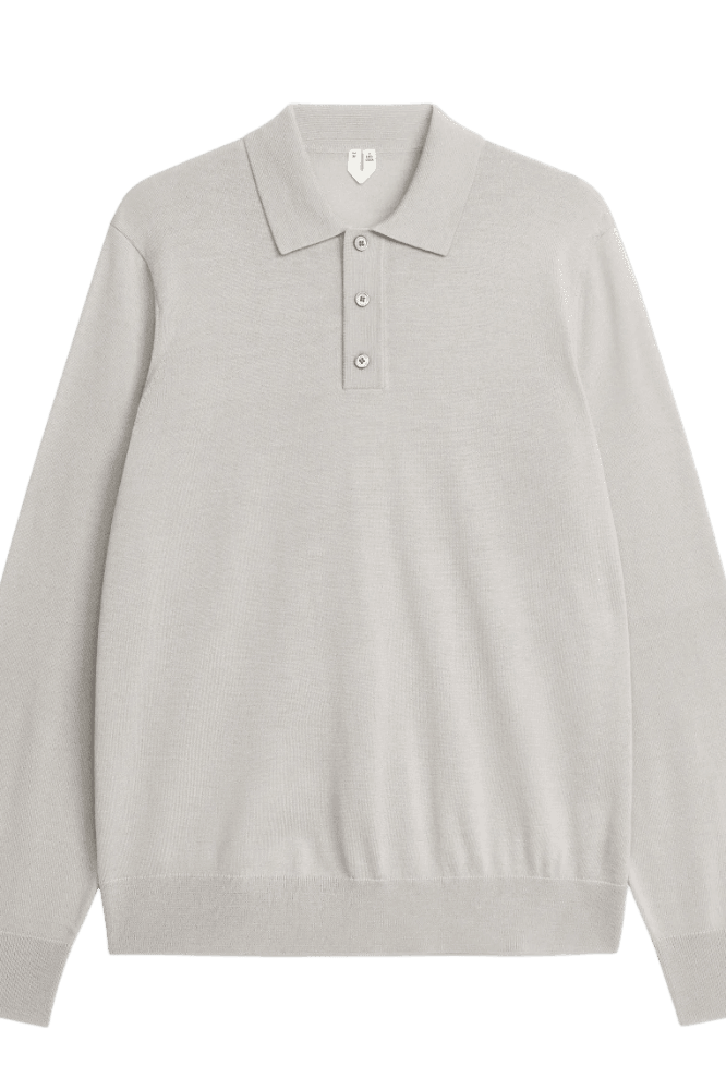 <tc>Arket</tc> Jersey tipo polo de merino para hombre