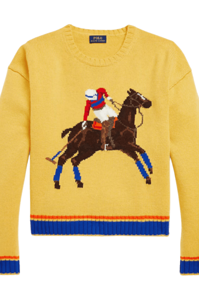 <tc>Ralph Lauren</tc> Suéter de lana de punto intarsia para mujer