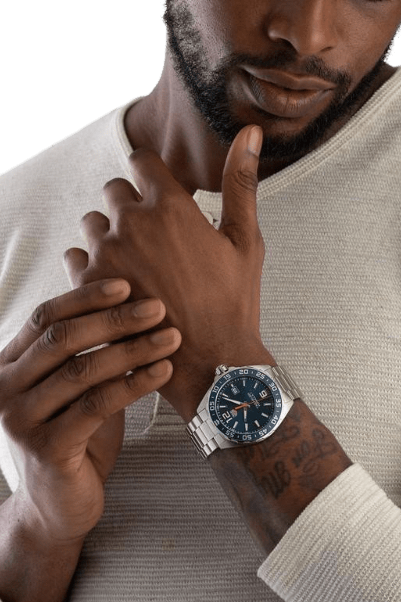 <tc>TAG Heuer</tc> Montre à quartz Formula 1 pour homme en acier bleu 43 mm