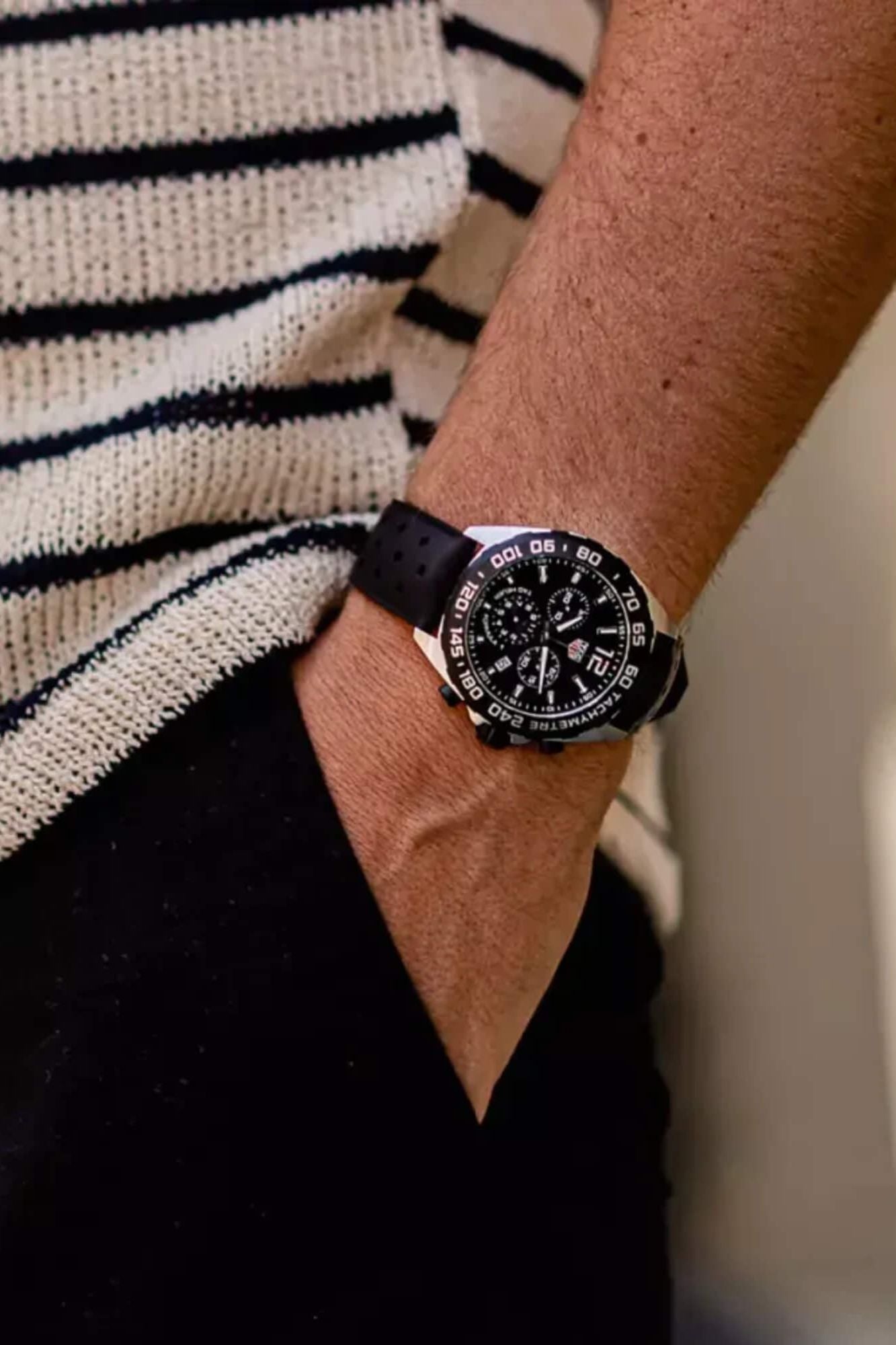 <tc>TAG Heuer</tc> Montre chronographe à quartz Formule 1 pour homme, 43 mm
