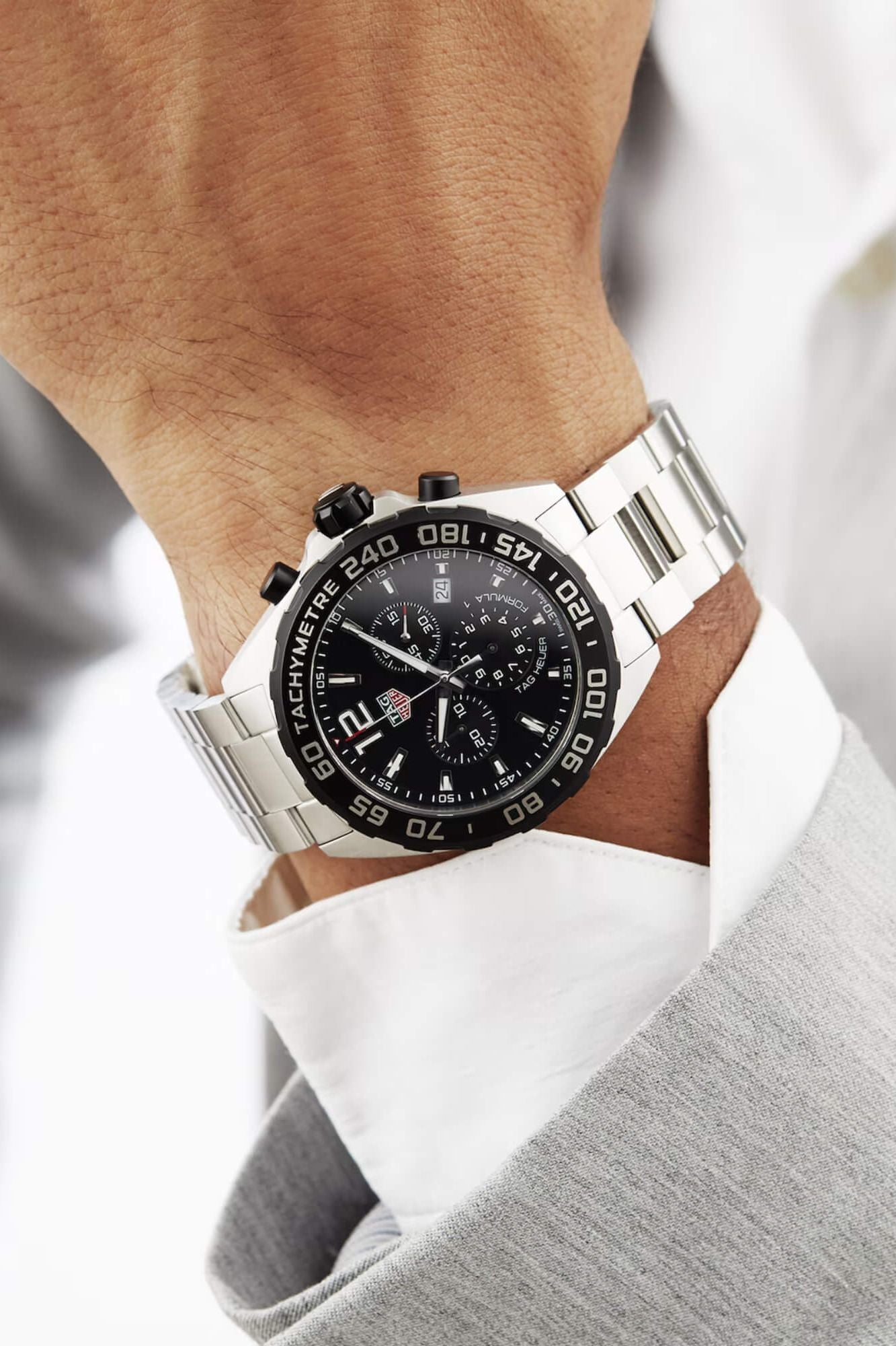 <tc>TAG Heuer</tc> Montre chronographe à quartz Formule 1 pour homme, 43 mm