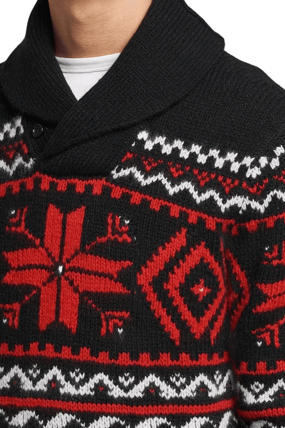 <tc>Ralph Lauren</tc> Suéter de algodón con copos de nieve para hombre