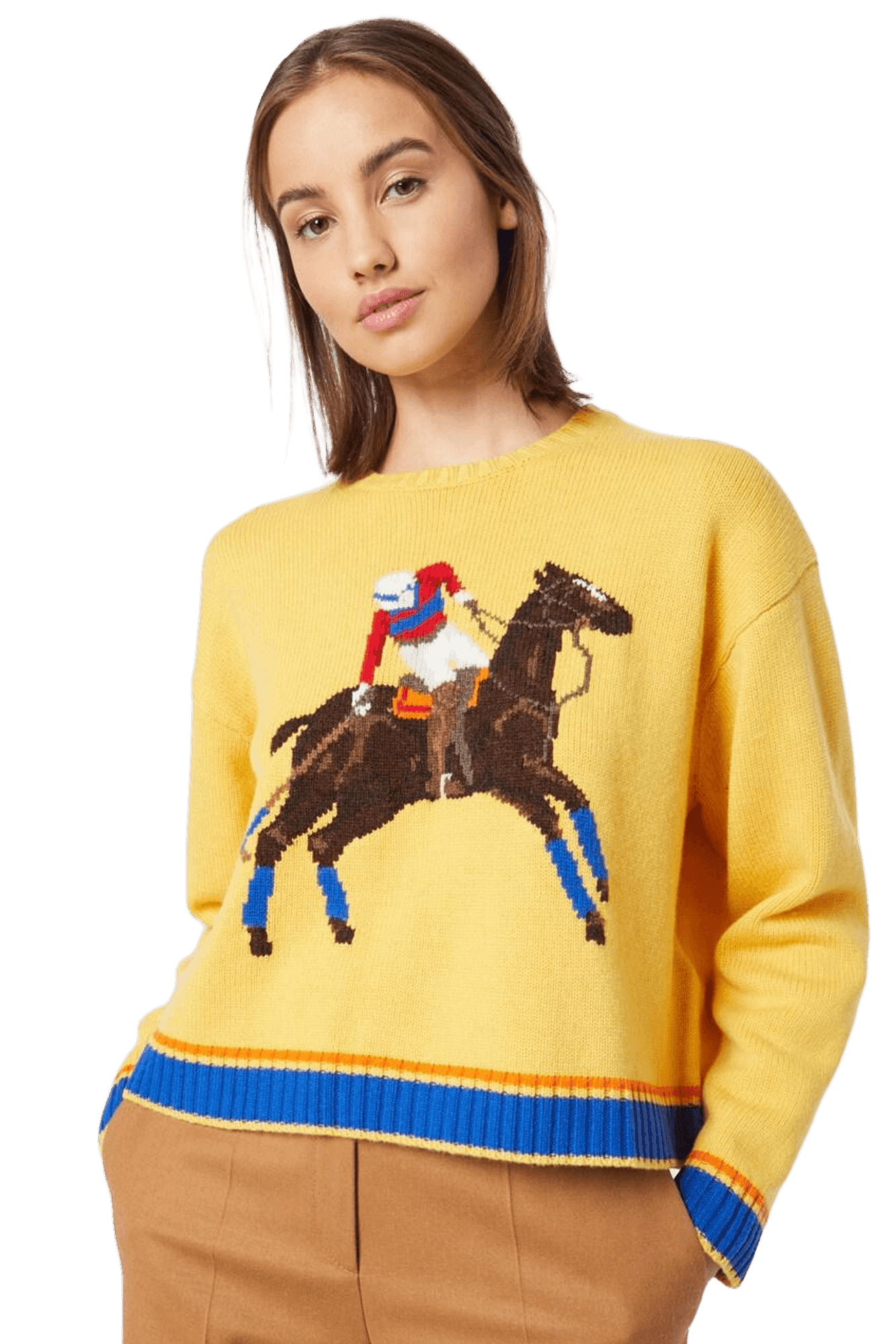 <tc>Ralph Lauren</tc> Suéter de lana de punto intarsia para mujer