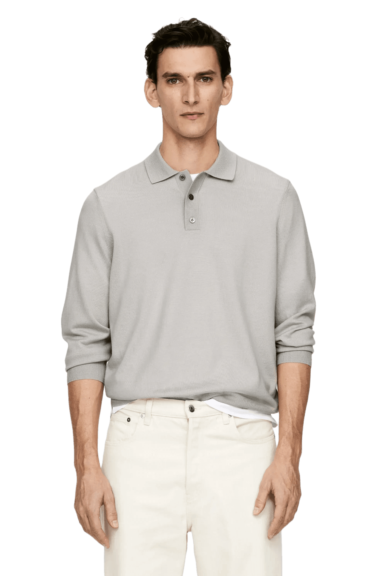 <tc>Arket</tc> Jersey tipo polo de merino para hombre