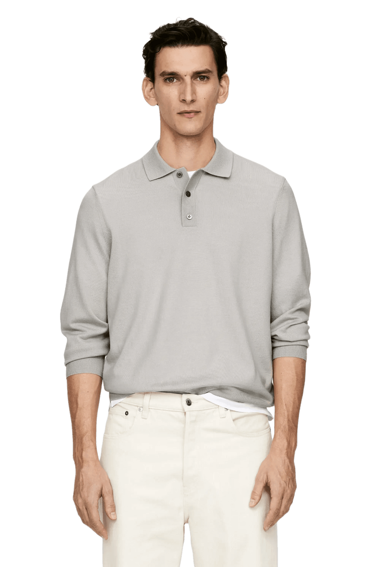 <tc>Arket</tc> Jersey tipo polo de merino para hombre