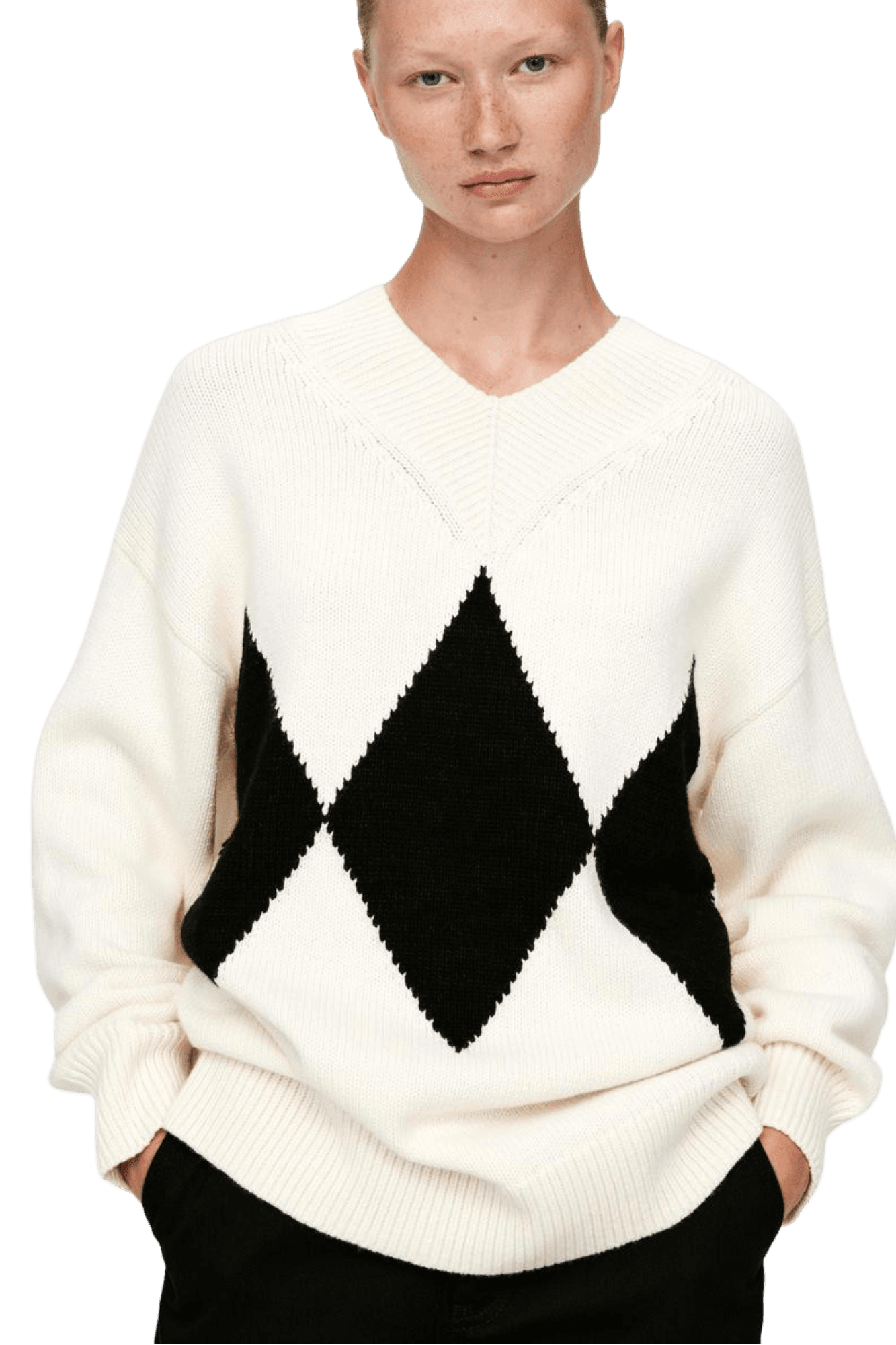 <tc>Arket</tc> Jersey holgado de lana y algodón para mujer