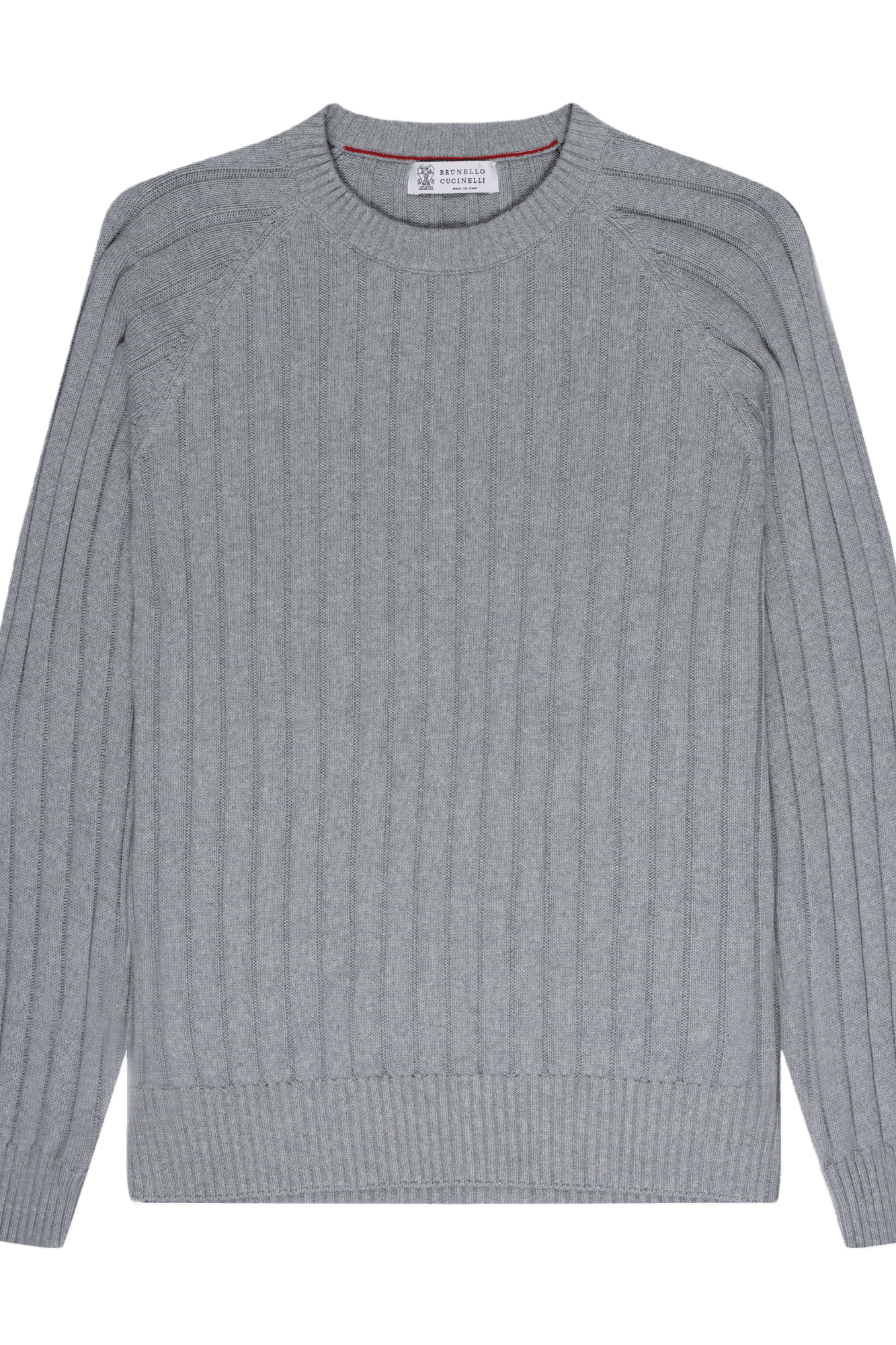 Brunello Cucinelli Men's Cashmere English Rib Sweater With Raglan Sleeves
