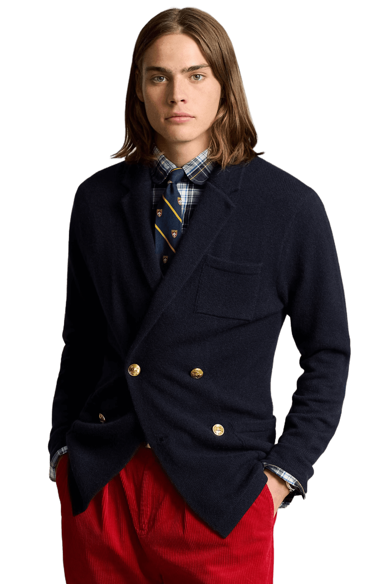 <tc>Ralph Lauren</tc> Cárdigan blazer de cachemira unisex