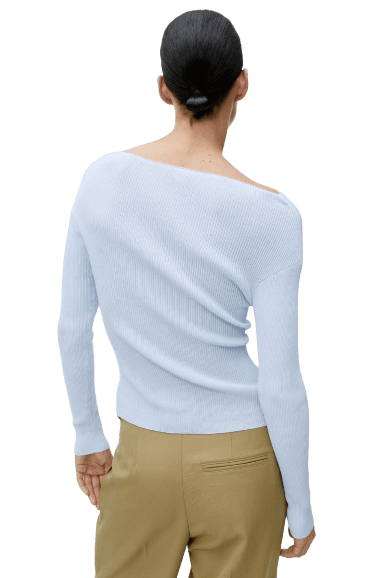 <tc>Arket</tc> Top de canalé con cuello barco para mujer