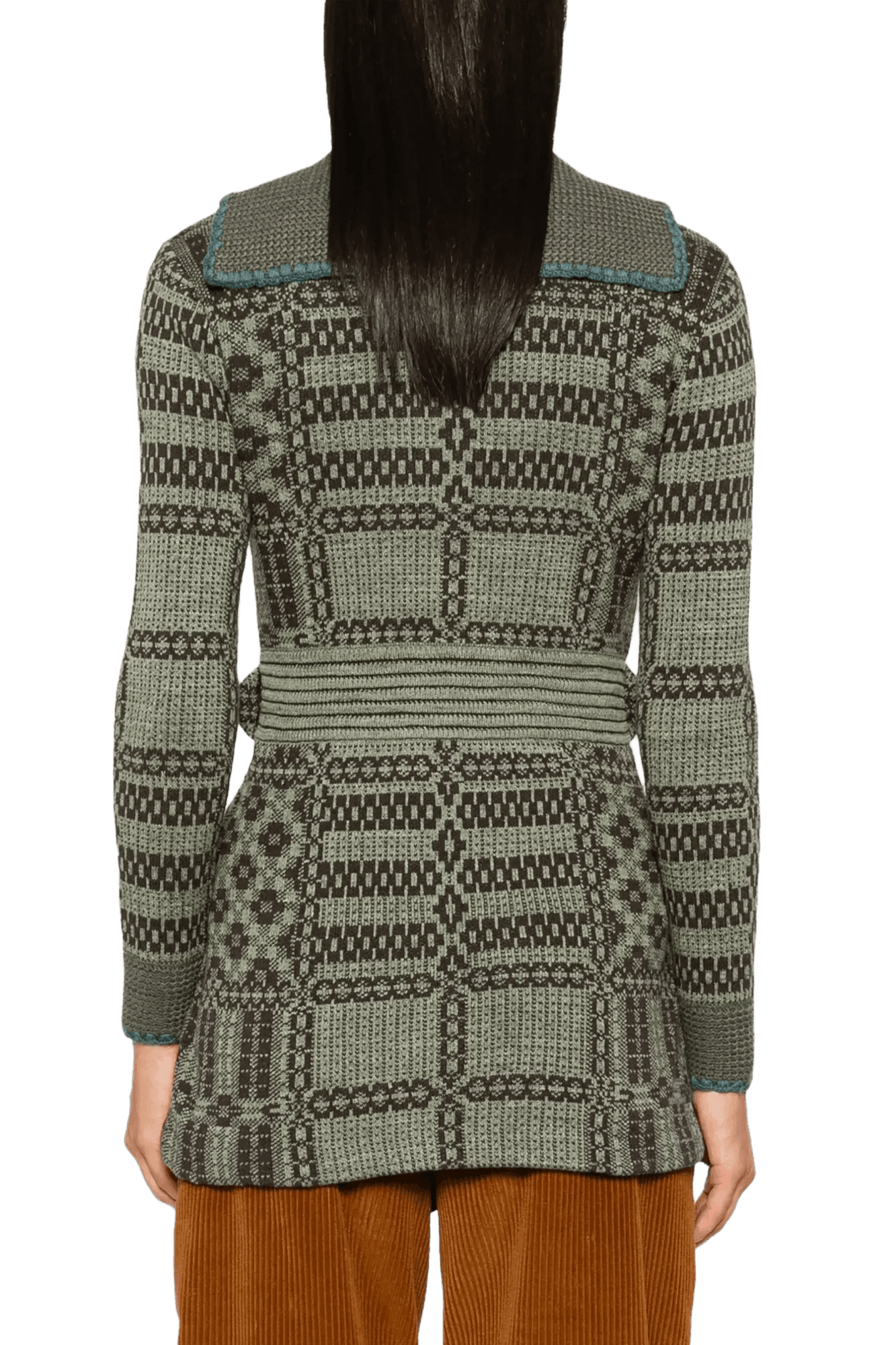 <tc>Ralph Lauren</tc> Cárdigan de jacquard con cinturón para mujer