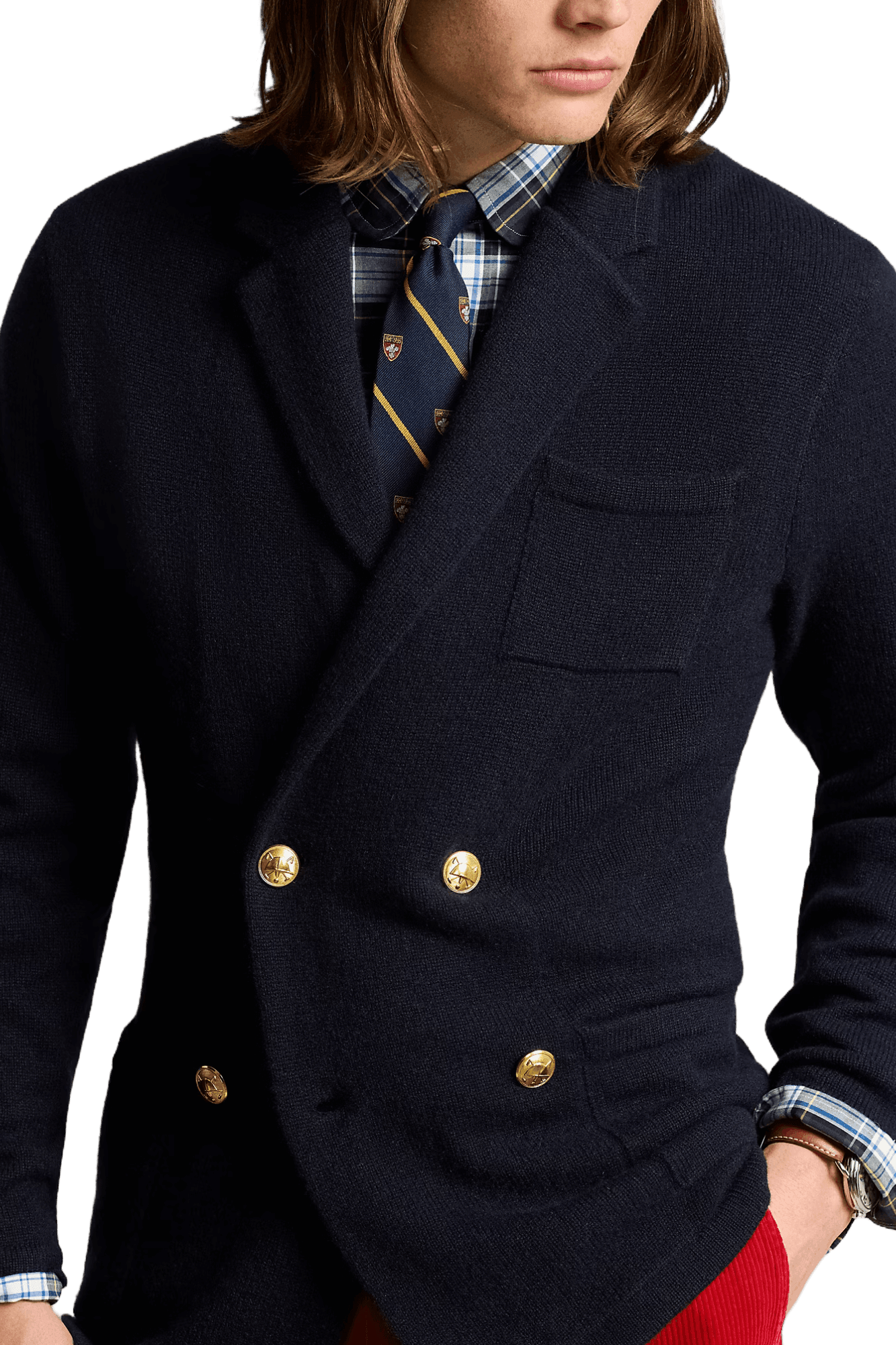 <tc>Ralph Lauren</tc> Cárdigan blazer de cachemira unisex