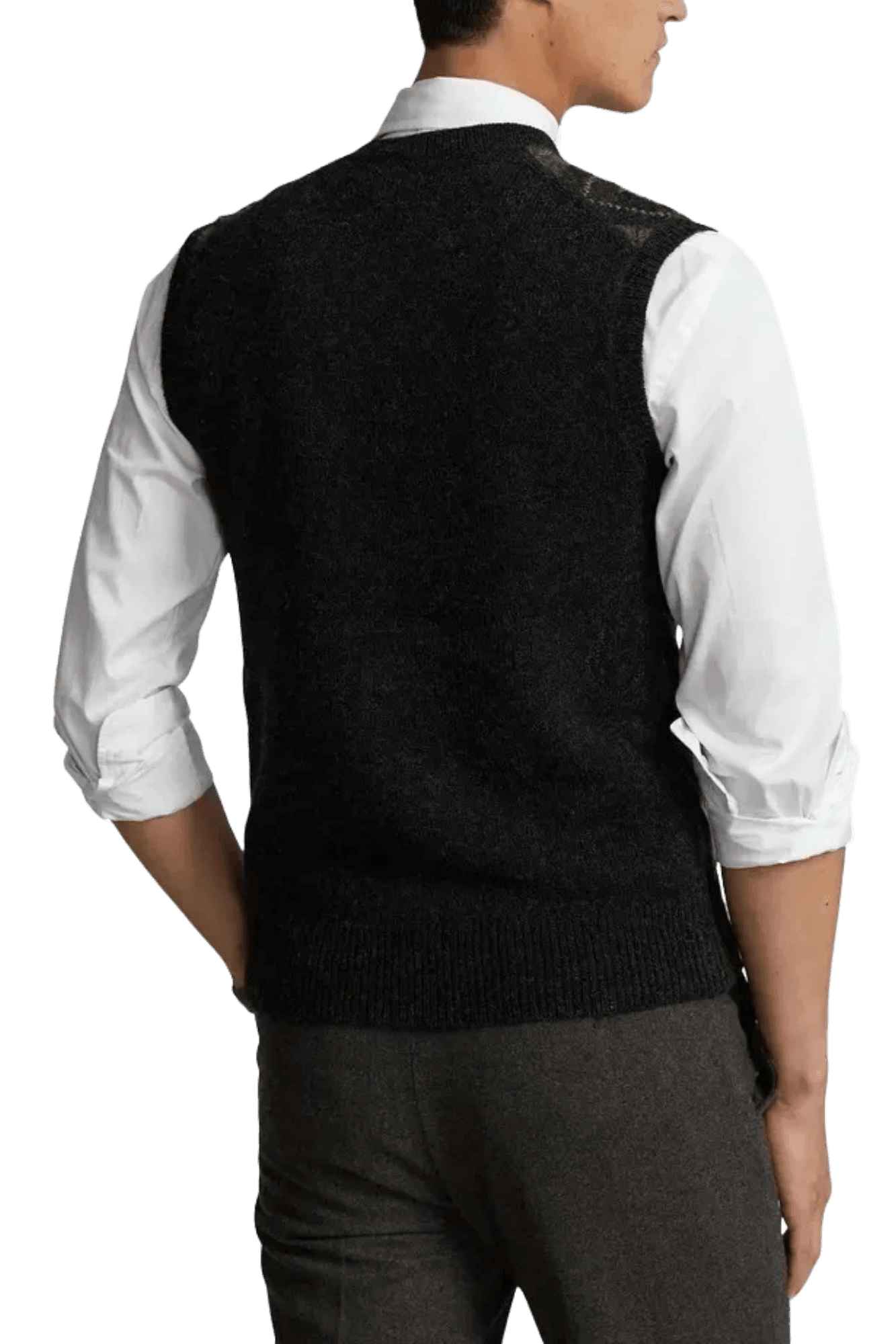 <tc>Ralph Lauren</tc> Chaleco de lana con rombos para hombre