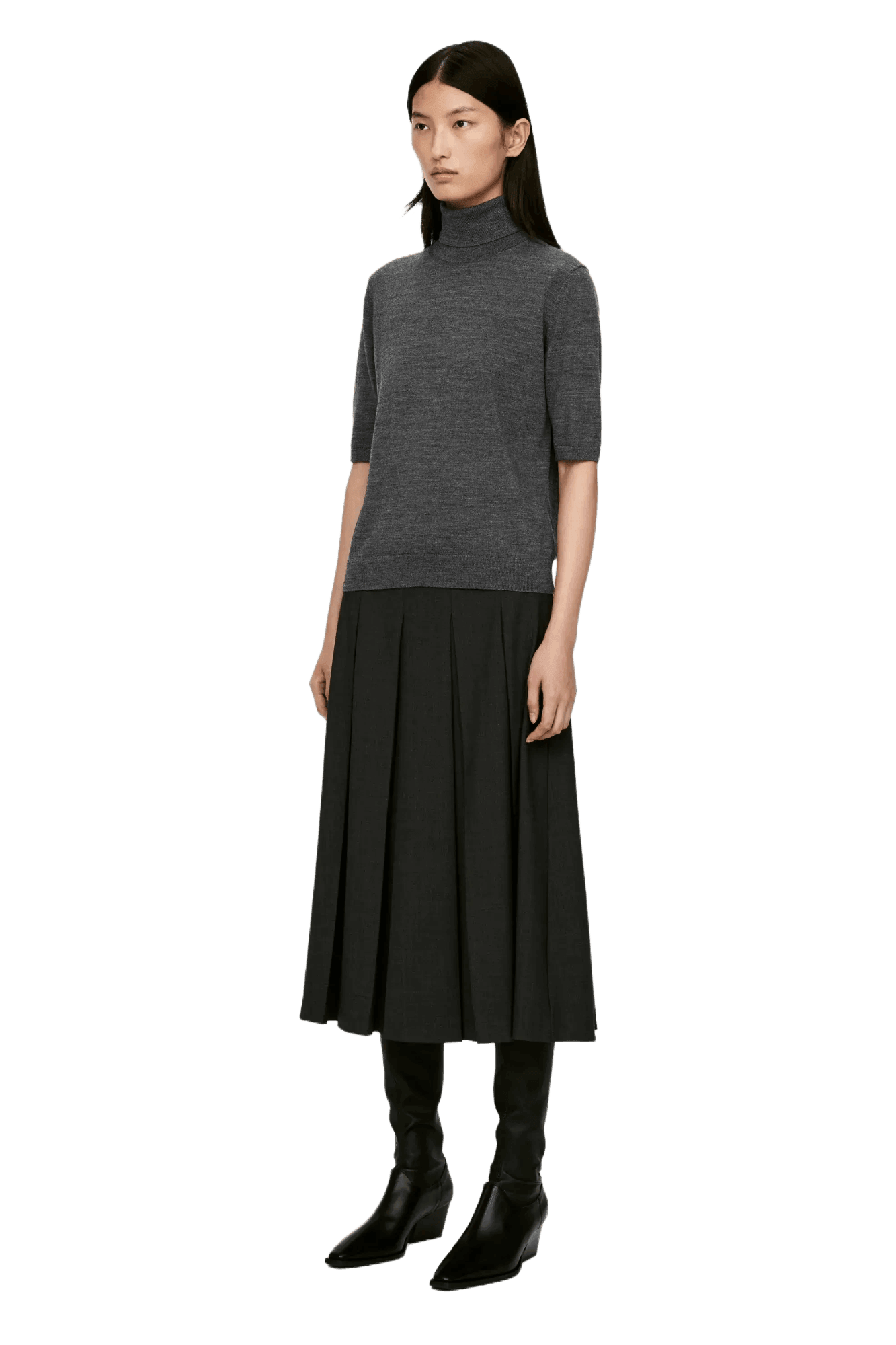 <tc>Arket</tc> Jersey de cuello alto y manga corta para mujer