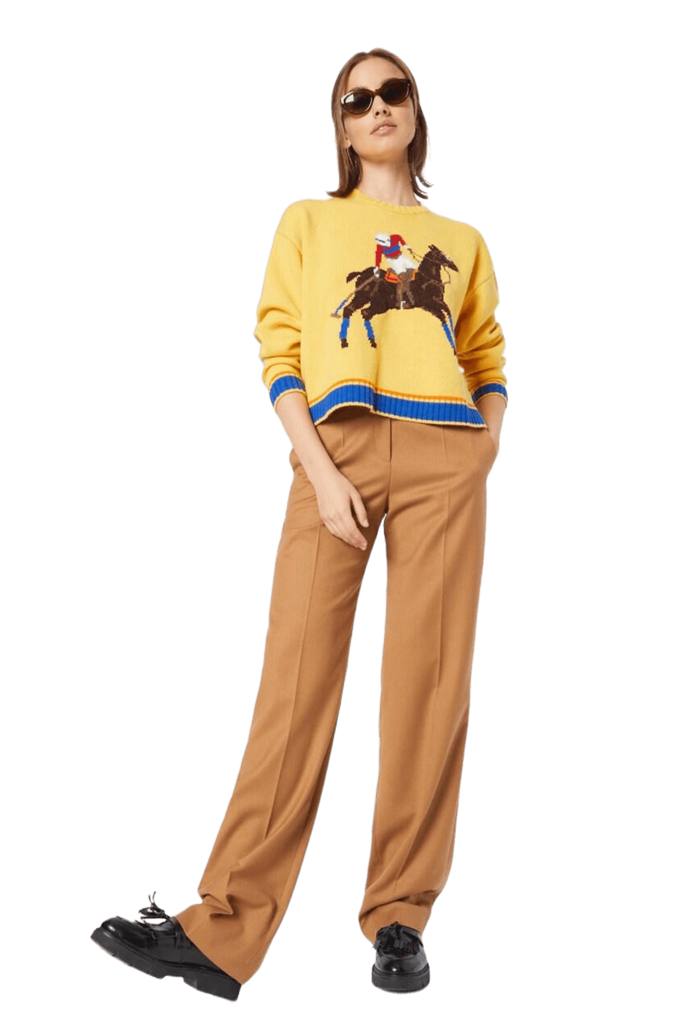 <tc>Ralph Lauren</tc> Suéter de lana de punto intarsia para mujer
