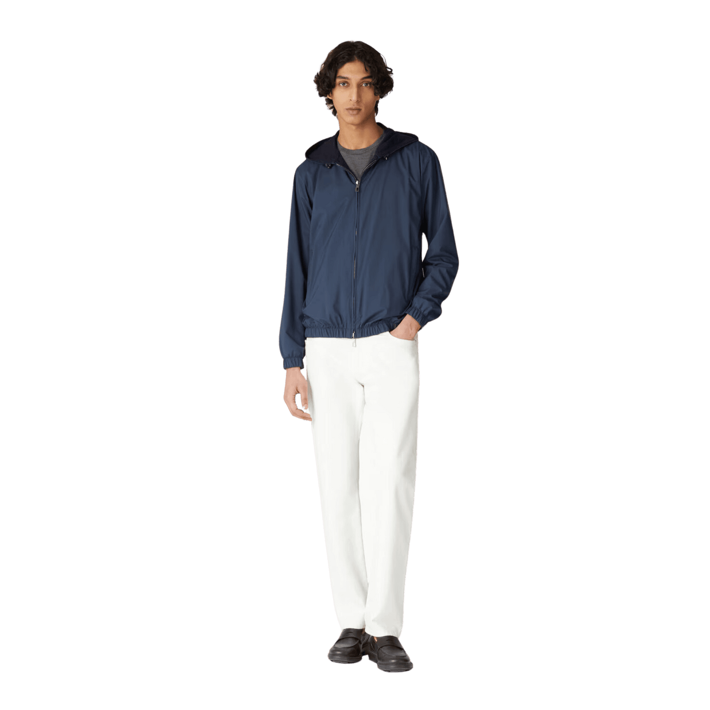 <tc>Loro Piana</tc> Chaqueta bomber con capucha para hombre