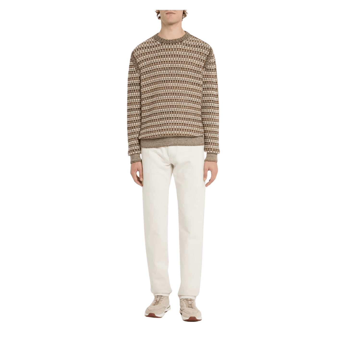 <tc>Loro Piana</tc> Suéter de cuello redondo de punto de cachemira Mancora para hombre