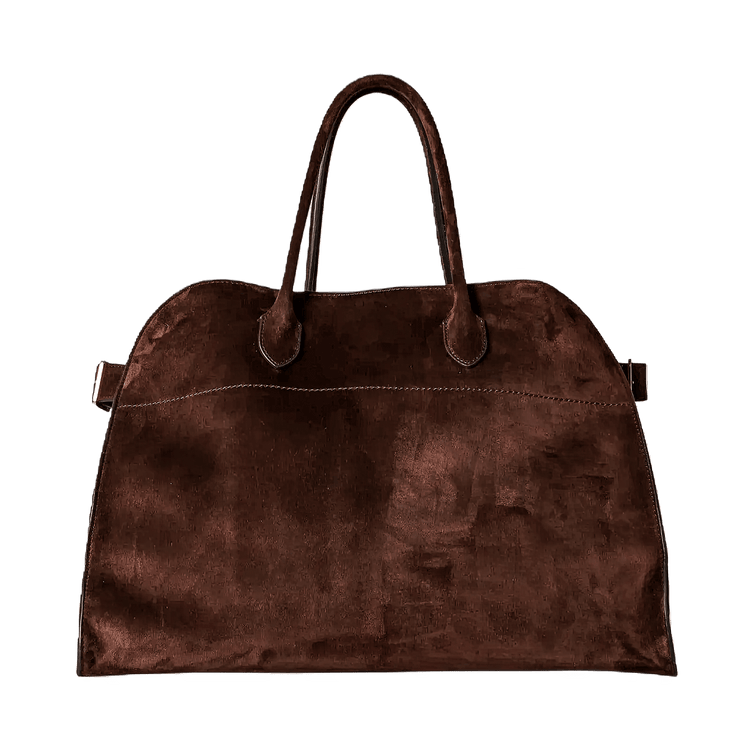 The Row Soft Margaux 17 Bag in Suede