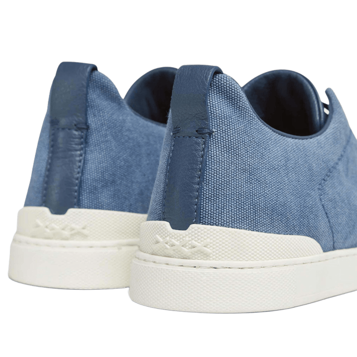 Zegna Zapatillas Triple Stitch de algodón, lino y piel para hombre