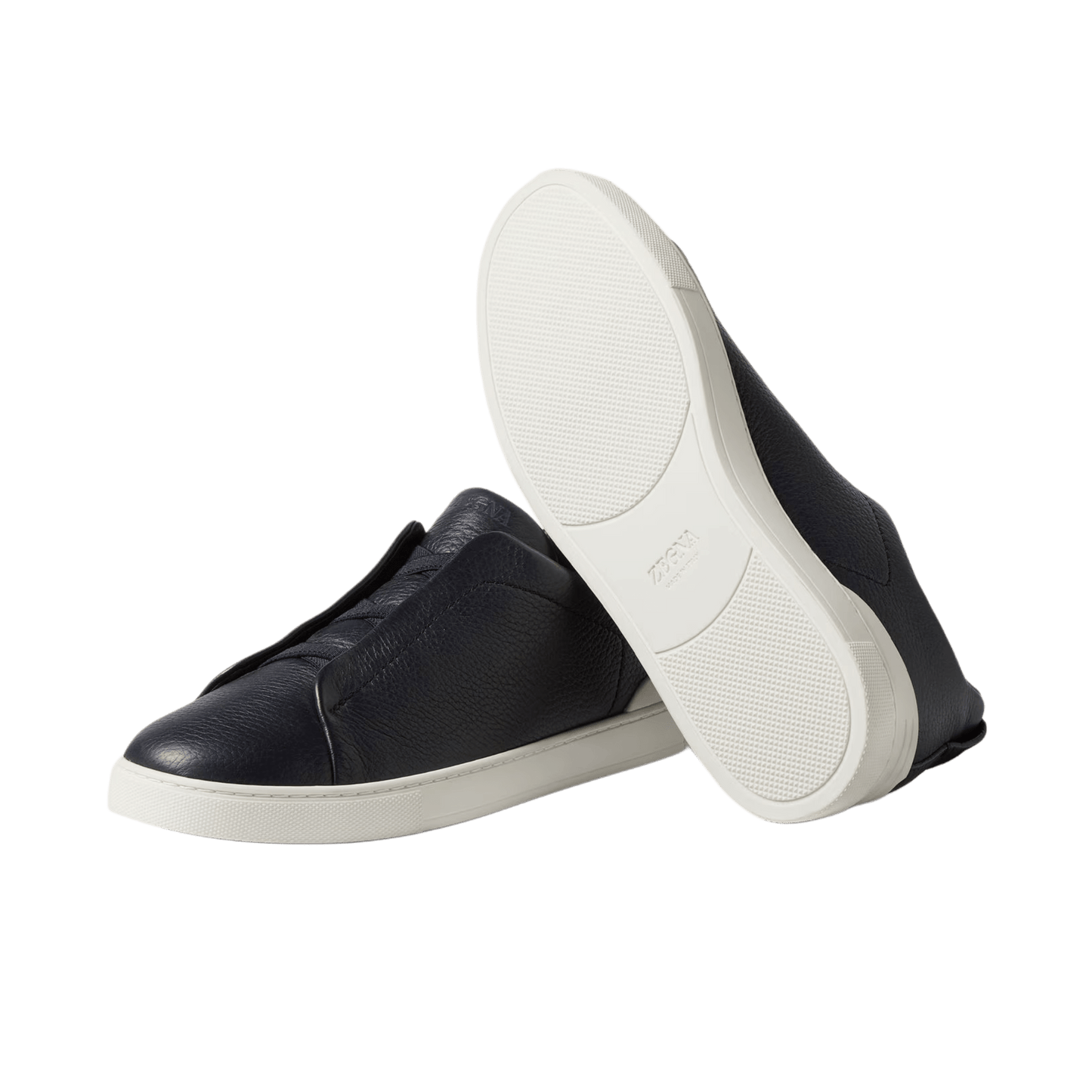 Baskets Zegna pour homme en cuir de cerf Triple Stitch