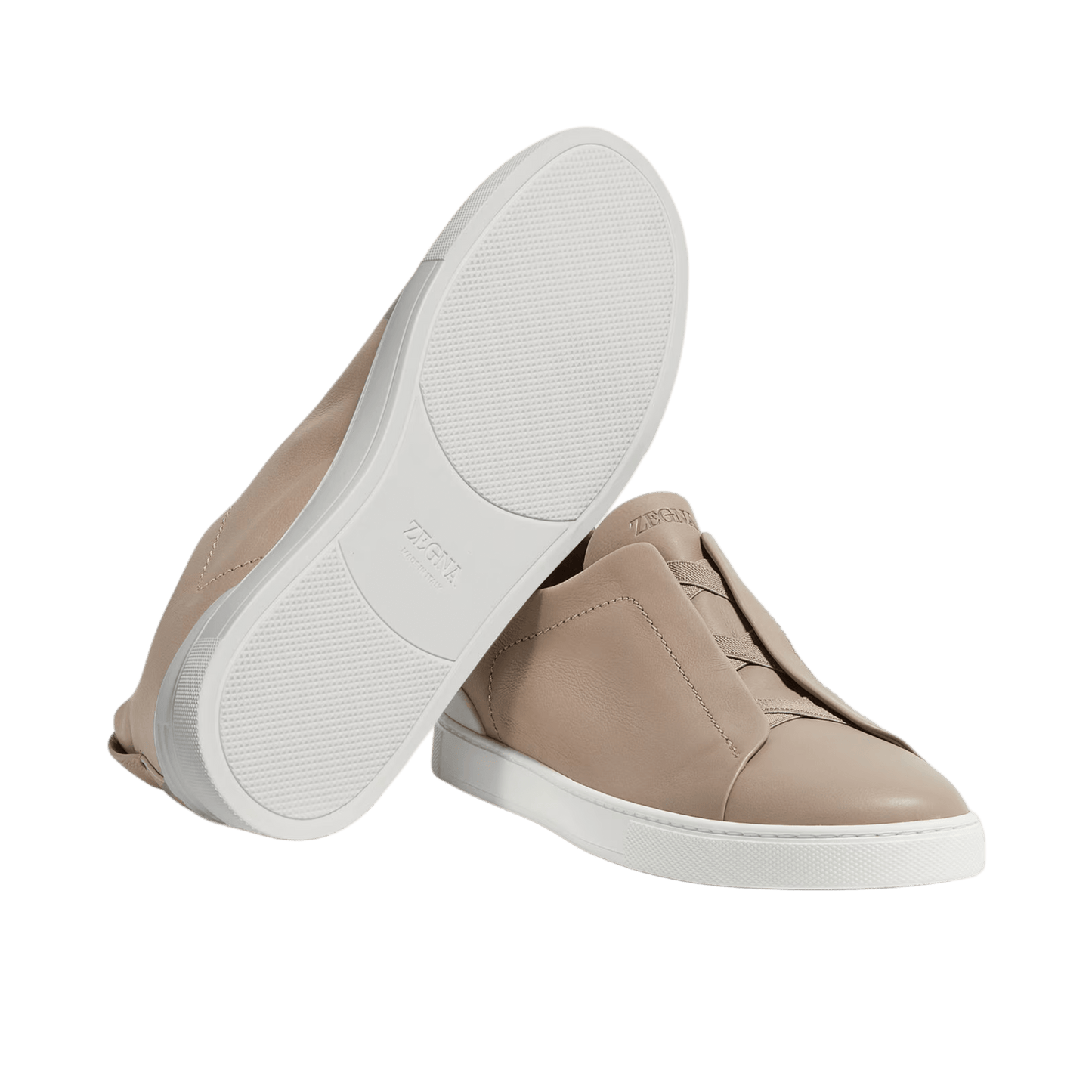 Zegna Herren-Sneaker aus SECONDSKIN-Leder Triple Stitch