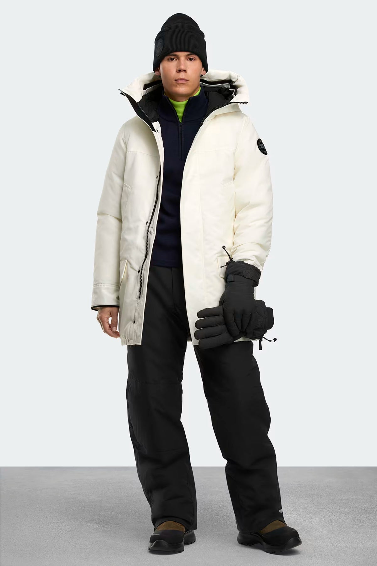 Canada Goose 男士Langford Heritage派克大衣黑标版