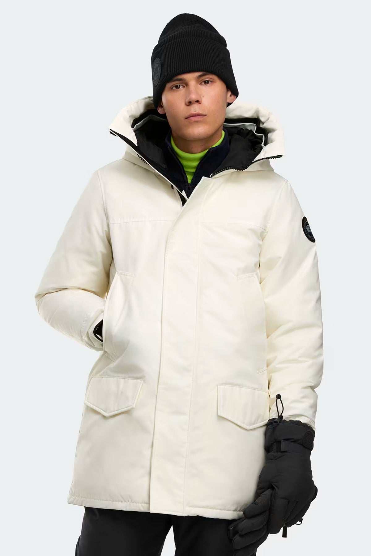 Canada Goose 男士Langford Heritage派克大衣黑标版