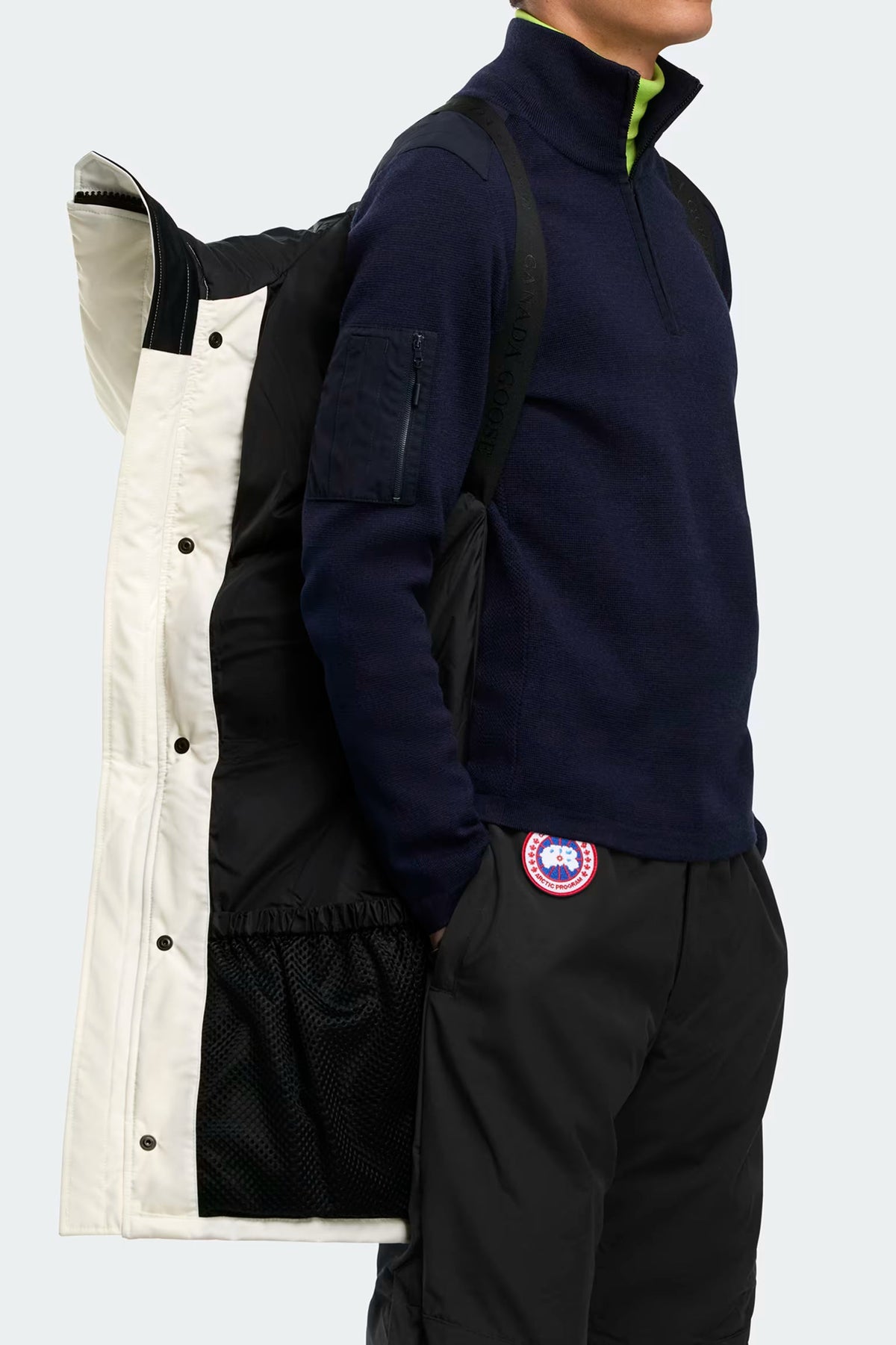 Canada Goose 男士Langford Heritage派克大衣黑标版
