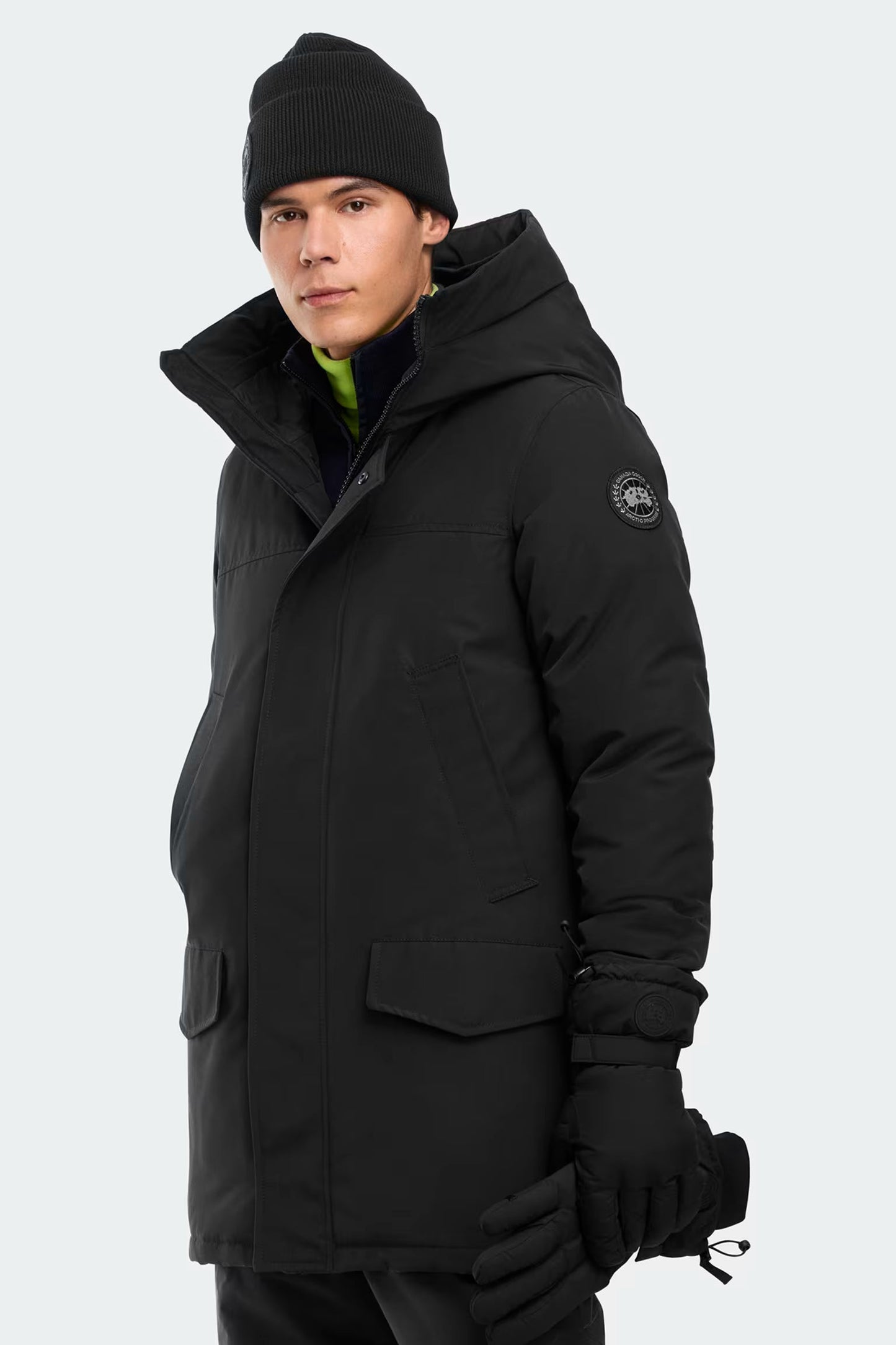 Canada Goose 男士Langford Heritage派克大衣黑标版