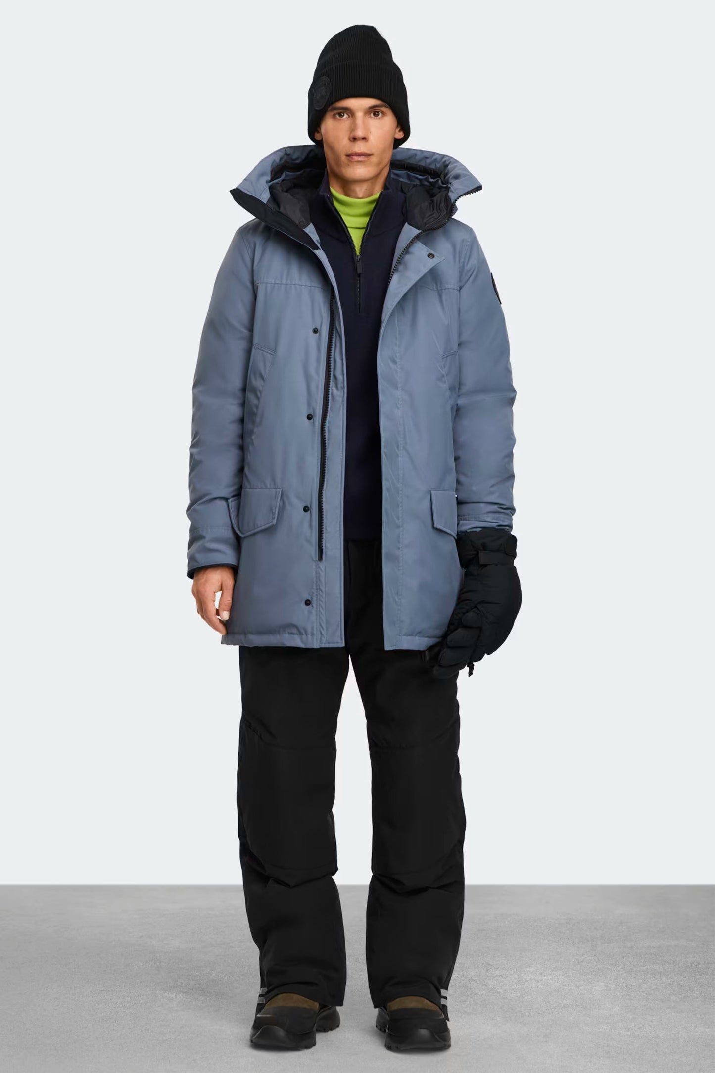 Canada Goose 男士Langford Heritage派克大衣黑标版
