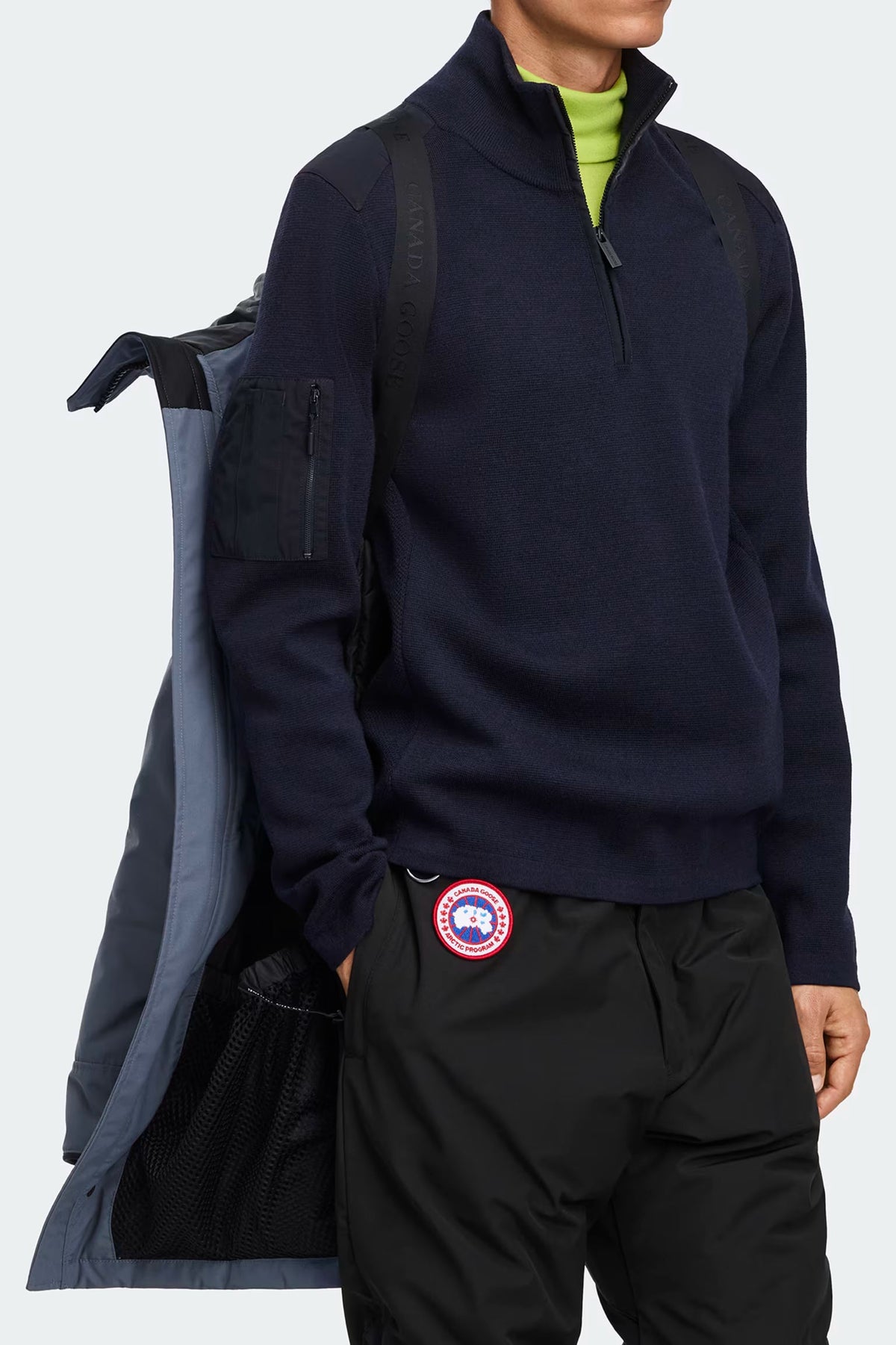 Canada Goose 男士Langford Heritage派克大衣黑标版