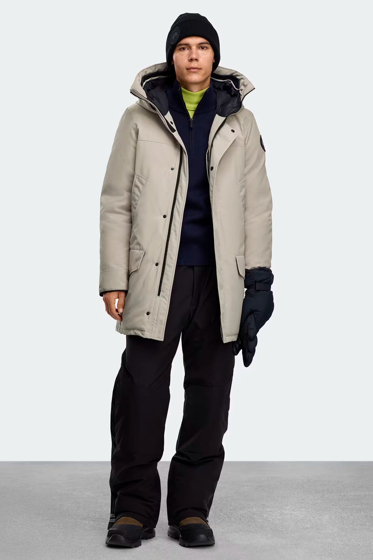 Canada Goose 男士Langford Heritage派克大衣黑标版