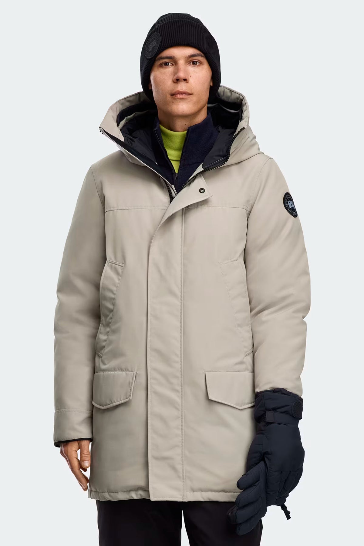 Canada Goose 男士Langford Heritage派克大衣黑标版