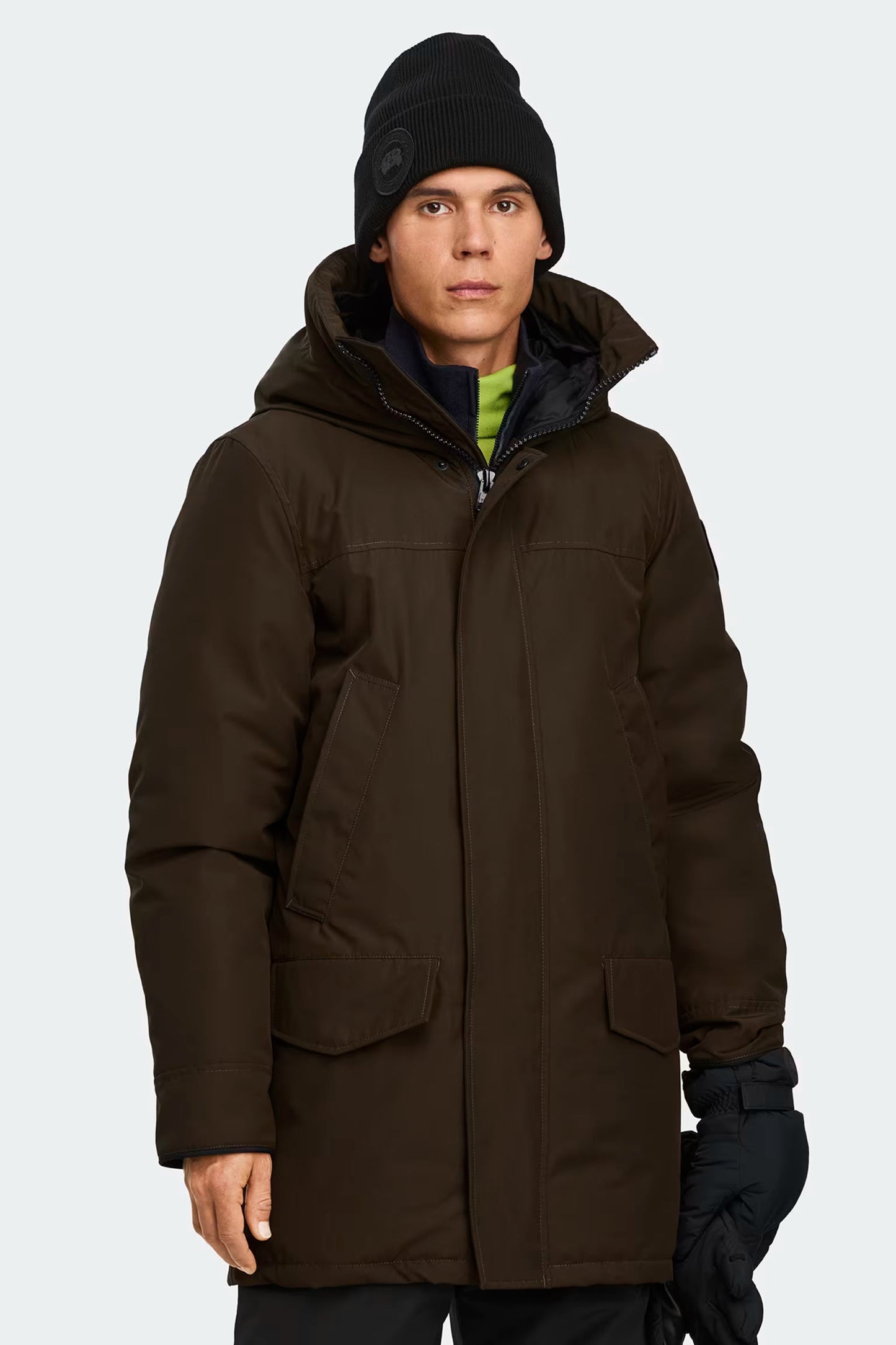 Canada Goose 男士Langford Heritage派克大衣黑标版