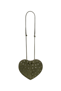 Alaia Le Coeur Bag in Strass Suede Goatskin
