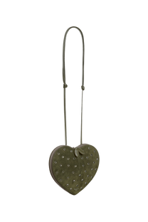 Alaia Le Coeur Bag in Strass Suede Goatskin