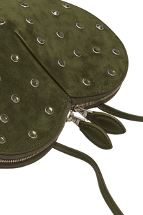 Alaia Le Coeur Bag in Strass Suede Goatskin