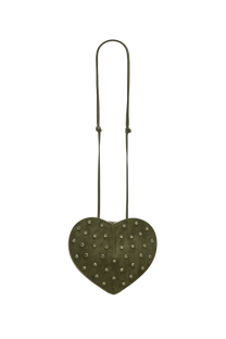 Alaia Le Coeur Bag in Strass Suede Goatskin