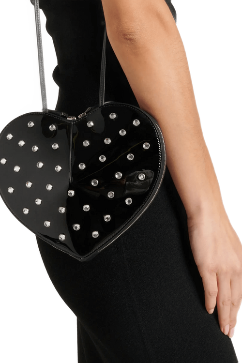 Alaia Le Coeur Studded Leather Crossbody Bag