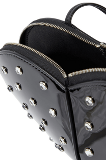 Alaia Le Coeur Studded Leather Crossbody Bag