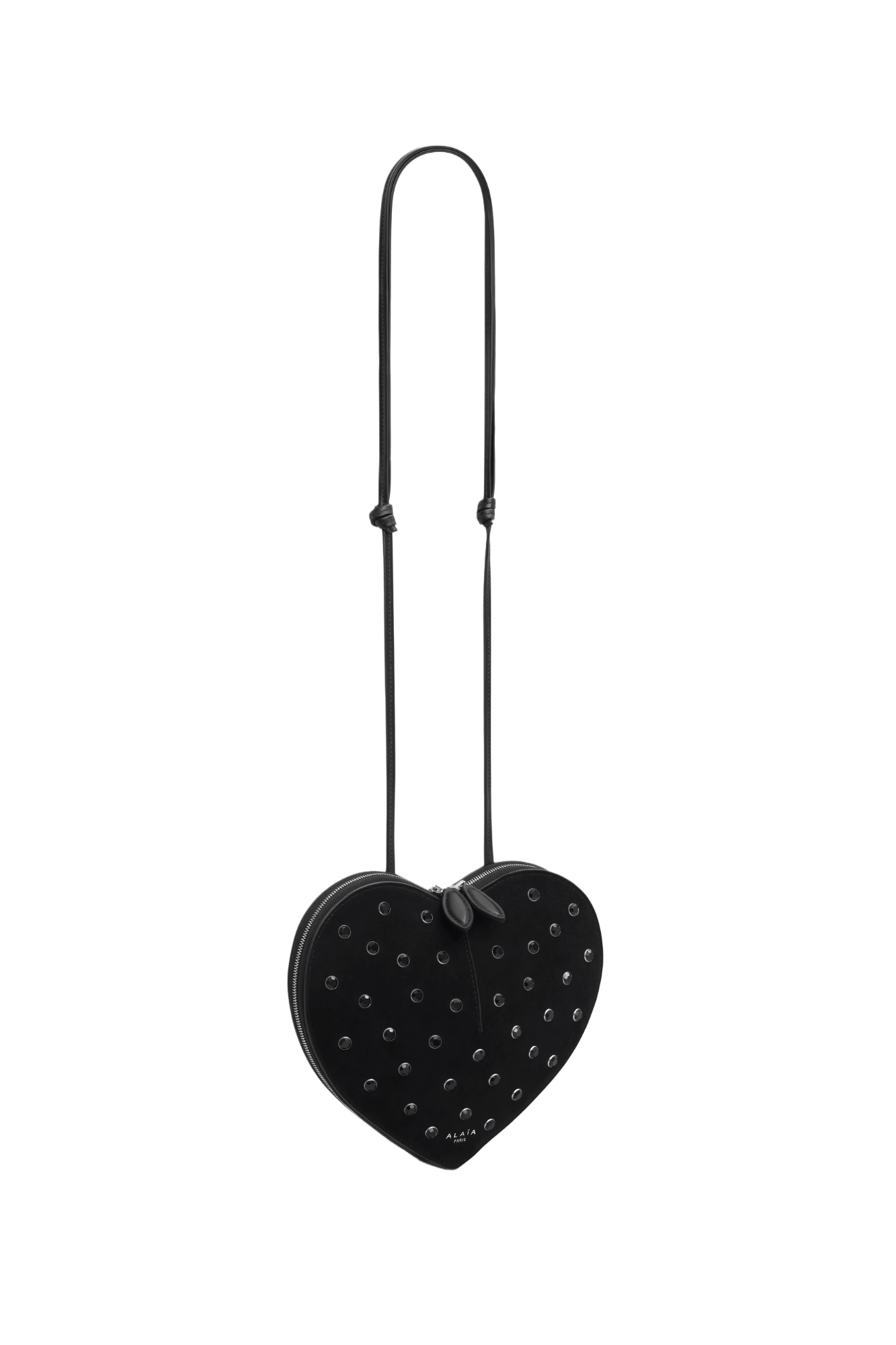 Alaia Le Coeur Bag in Strass Suede Goatskin