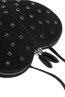 Alaia Le Coeur Bag in Strass Suede Goatskin