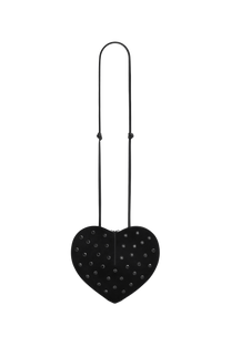 Alaia Le Coeur Bag in Strass Suede Goatskin