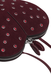 Alaia Le Coeur Bag in Strass Suede Goatskin