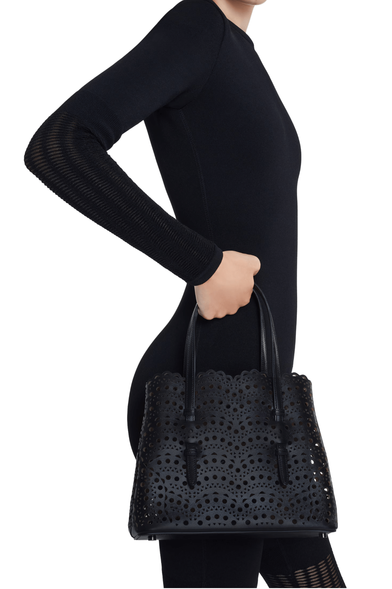 Alaia Mina 25 Bag In Vienne Wave Calfskin