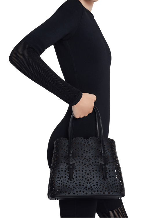 Alaia Mina 25 Bag In Vienne Wave Calfskin