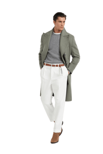 <tc>Brunello Cucinelli</tc> Suéter de cachemira con canalé inglés y mangas raglán para hombre