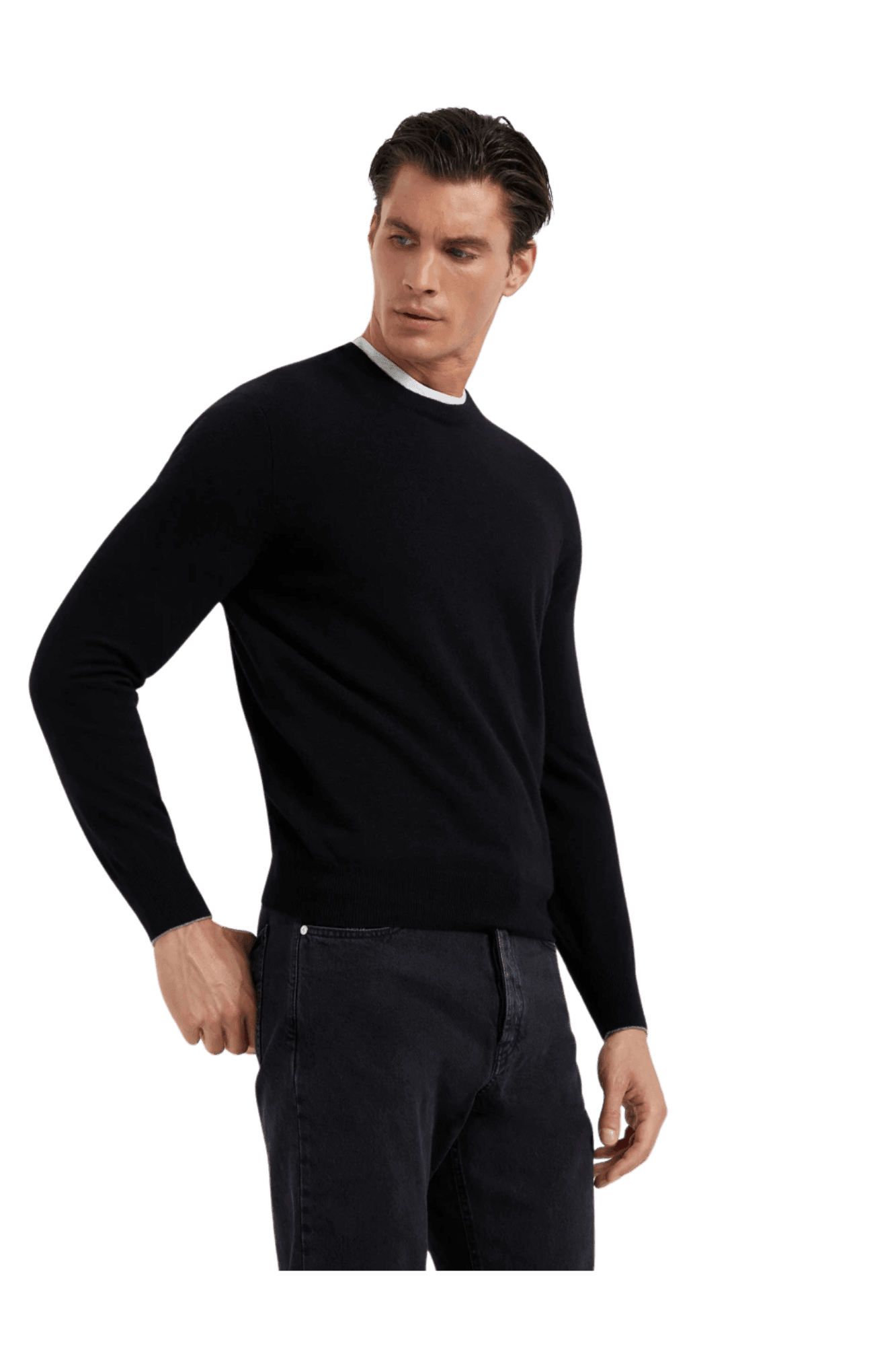 <tc>Brunello Cucinelli</tc> เสื้อสเวตเตอร์แคชเมียร์สำหรับผู้ชาย