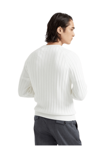 <tc>Brunello Cucinelli</tc> Suéter de punto acanalado de algodón para hombre