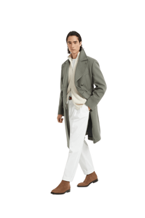 <tc>Brunello Cucinelli</tc> 男士 Malfilé 棉質英式羅紋拉鍊開襟衫