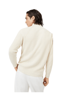 <tc>Brunello Cucinelli</tc> 男士 Malfilé 棉質英式羅紋拉鍊開襟衫
